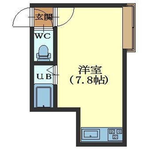 テラハウス万代105の間取り