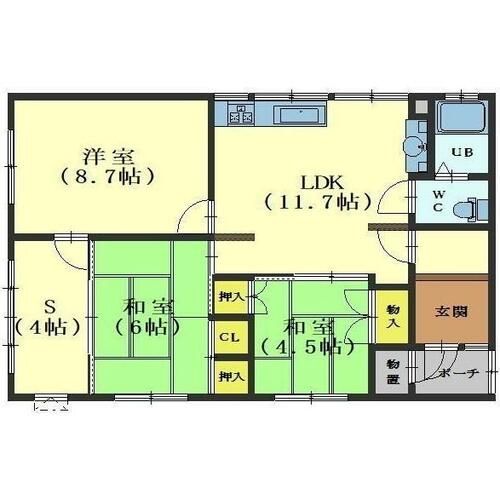 駒場町8番1棟2戸 2階の間取り
