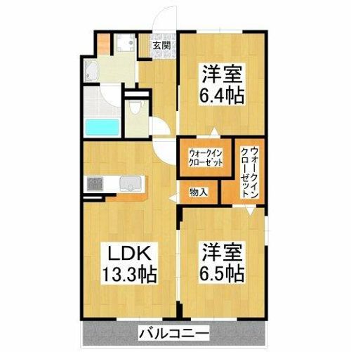 メゾン錦Ⅱの間取り