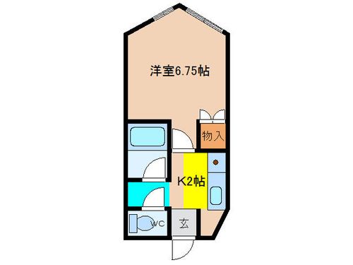 学生会館 ユニエトワール201の間取り
