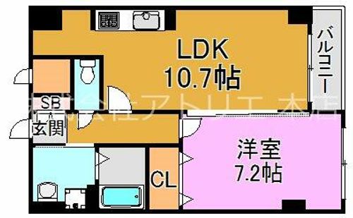 エアリーUSⅡの間取り