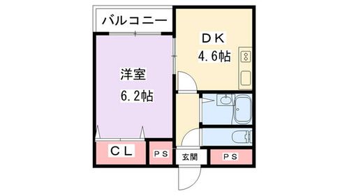 ルピナス香里園103の間取り