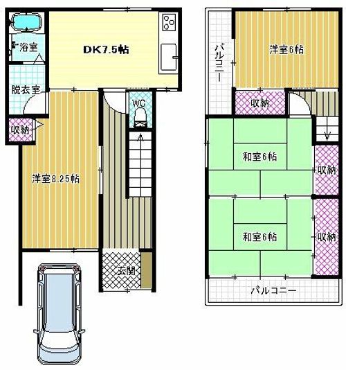 大阪府羽曳野市はびきの5丁目(一戸建)の賃貸物件の間取り