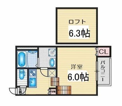 愛知県名古屋市天白区平針3丁目(アパート)の賃貸物件の間取り