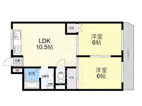 水尾ちとせハイツの間取り