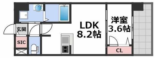 スワンズシティ大阪エスクレアの間取り