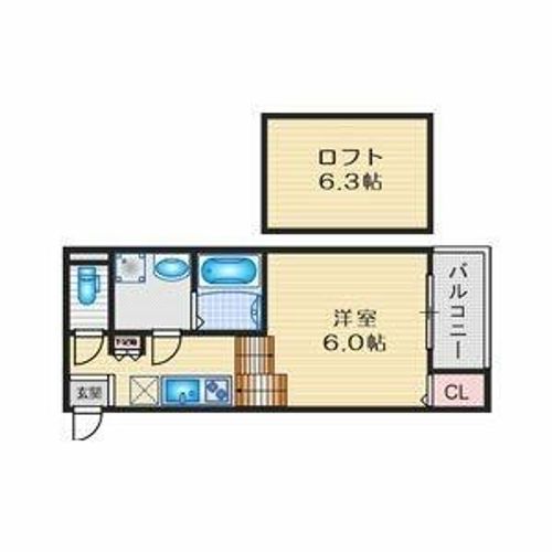 愛知県名古屋市天白区平針3丁目(アパート)の賃貸物件の間取り