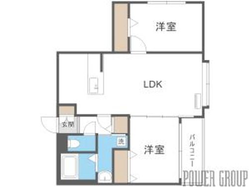 アルファスクエア南1西18の間取り