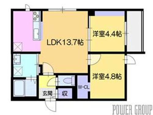 仮)キャトルラヴィの間取り