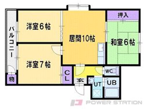 十一屋マンションの間取り