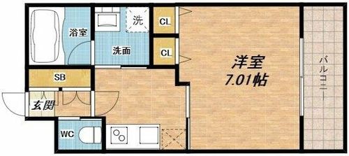 アプリーレ南堀江の間取り