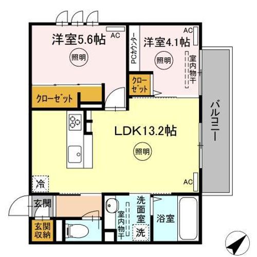デネブ学研台201の間取り