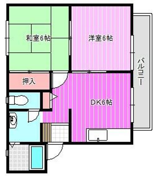 奈良県磯城郡田原本町大字宮森(アパート)の賃貸物件の間取り