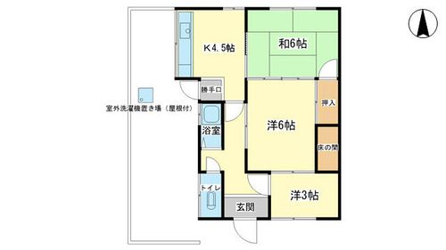 兵庫県姫路市飾西(一戸建)の賃貸物件の間取り