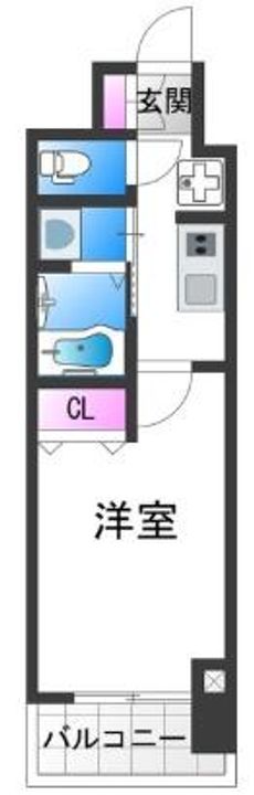大阪府大阪市西成区潮路1丁目(アパート)の賃貸物件の間取り
