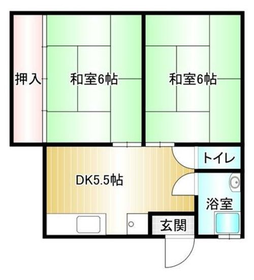 第2桑原ビル202の間取り