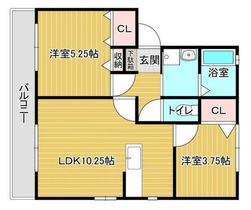 フィオーレ梅の木A201の間取り