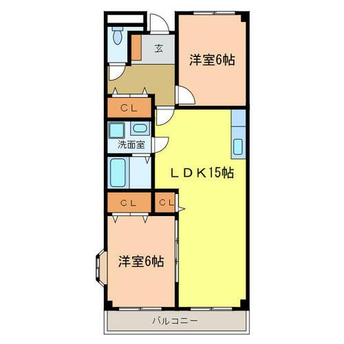 グリーンハイツ芝2206の間取り