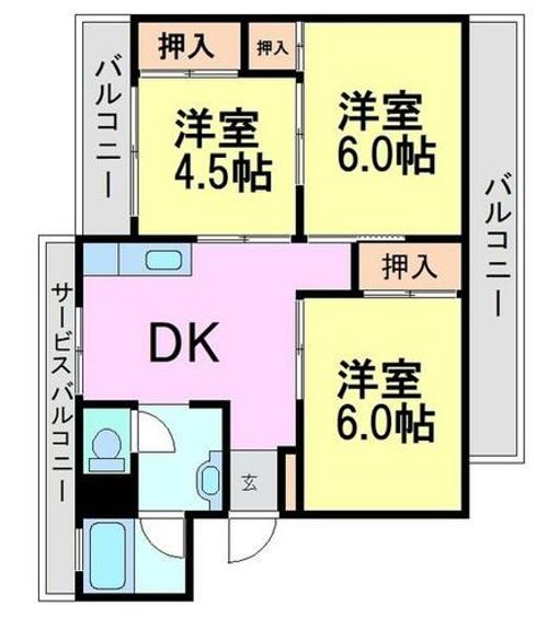 安田コーポの間取り
