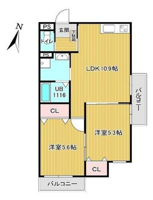 クラシャス川宮の間取り