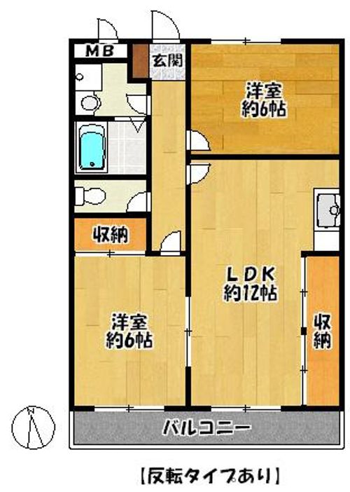 アシーネ三田天神206の間取り