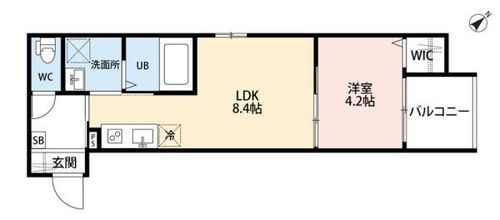 福岡県福岡市東区水谷3丁目(アパート)の賃貸物件の間取り