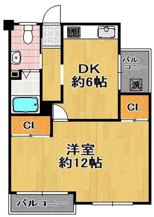 松栄大正ハイツの間取り