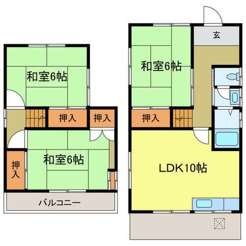 大阪府河内長野市北貴望ケ丘(一戸建)の賃貸物件の間取り