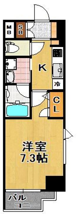 スプランディッド大阪WESTの間取り