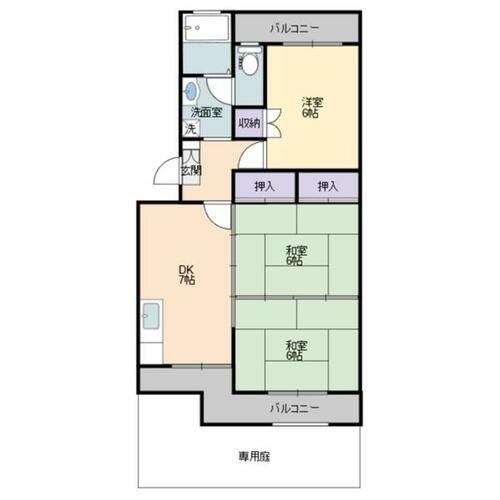 快田ハイツ101の間取り