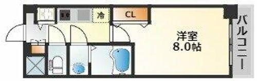 大阪府大阪市東淀川区淡路1丁目(マンション)の賃貸物件の間取り