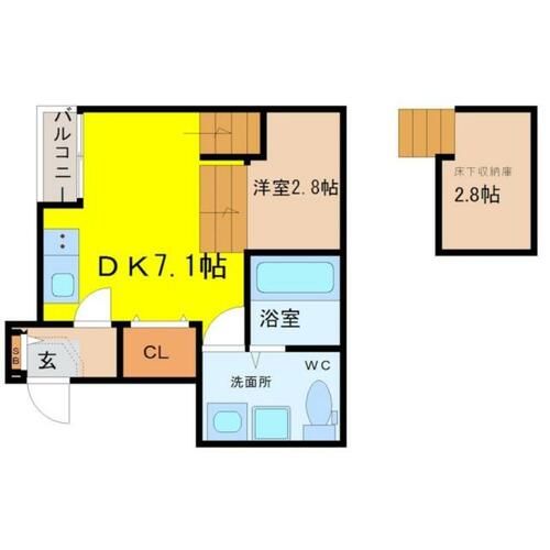ハーモニーテラス木之免町101の間取り