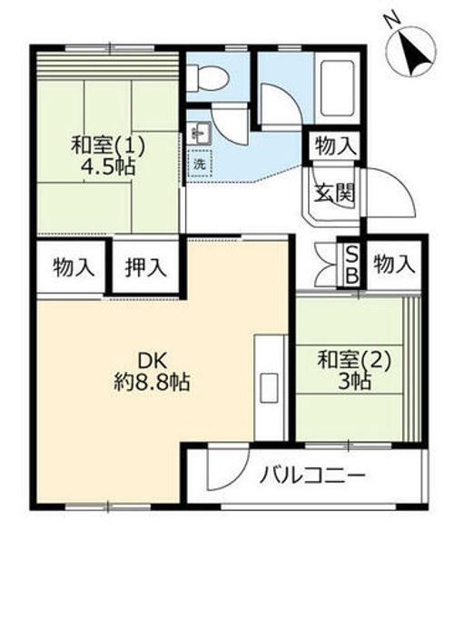 UR平城第二0340502の間取り