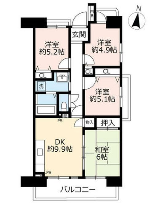 URアーバンラフレ小幡0060601の間取り