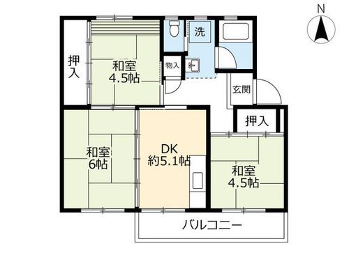UR藤山台1070203の間取り