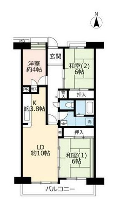 UR藤沢台中央0000508の間取り