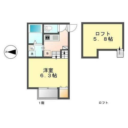 愛知県名古屋市西区児玉3丁目(アパート)の賃貸物件の間取り