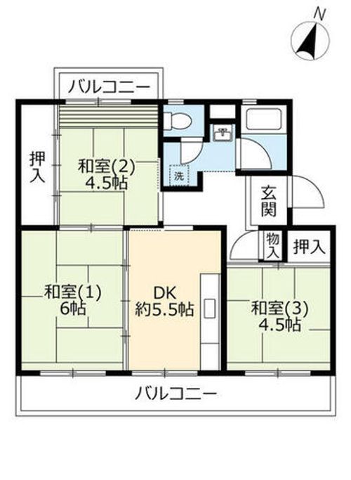 UR中山五月台0110404の間取り