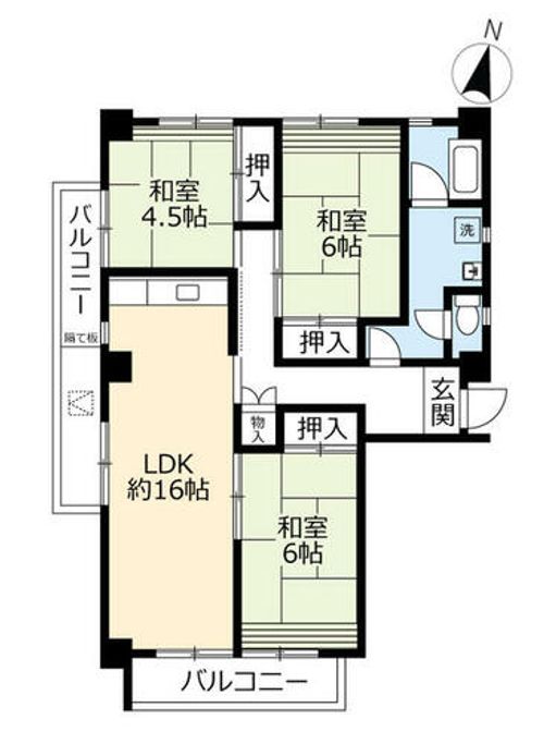 UR千代が丘1050401の間取り