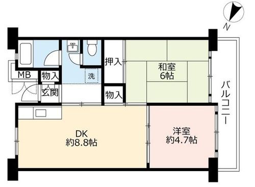 UR北緑丘0060306の間取り