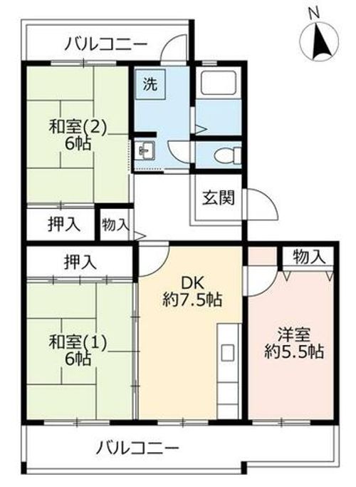 UR奈良青山0140402の間取り