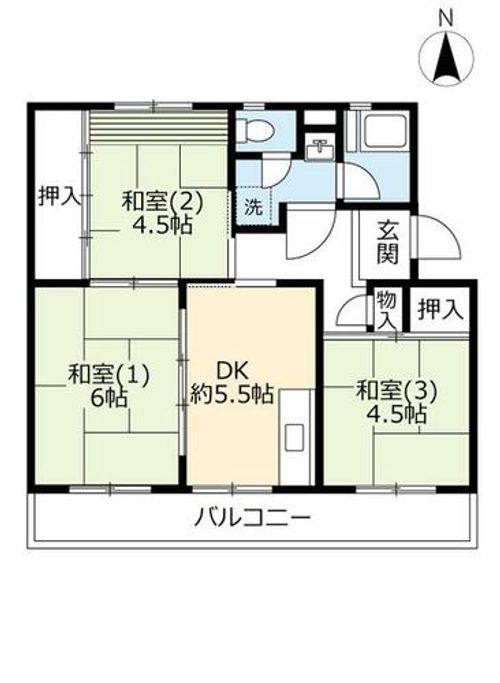 UR南新田0190303の間取り