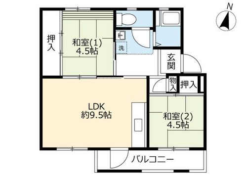 UR西大和片岡台0030505の間取り