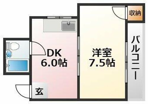 大阪府大阪市東淀川区小松5丁目(アパート)の賃貸物件の間取り