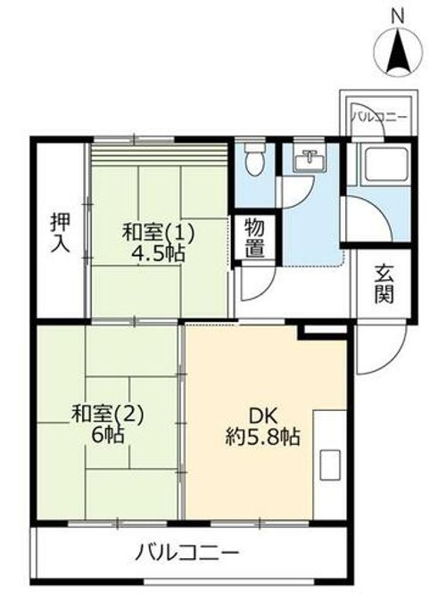 UR向ヶ丘第二0770401の間取り