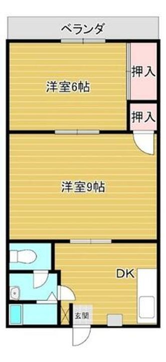 安良グリーンハイツ207の間取り