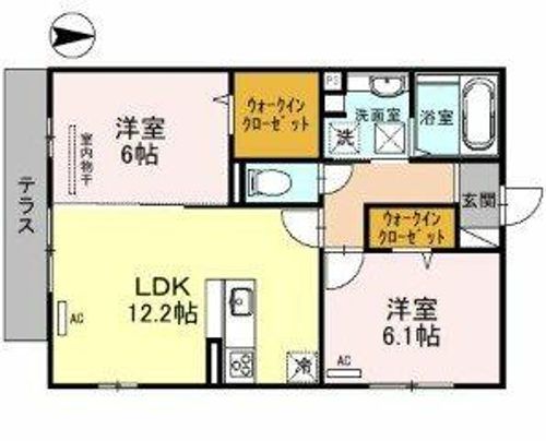 Porte Bonheur(ポルトボヌール)の間取り