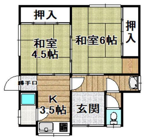 大阪府高槻市大冠町1丁目(一戸建)の賃貸物件1の間取り