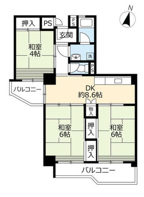 UR千代が丘1060903の間取り