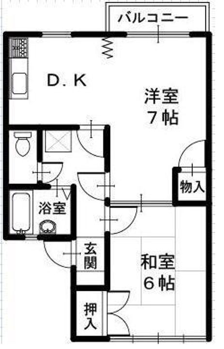 ハイツアプローチ Ⅱ13の間取り